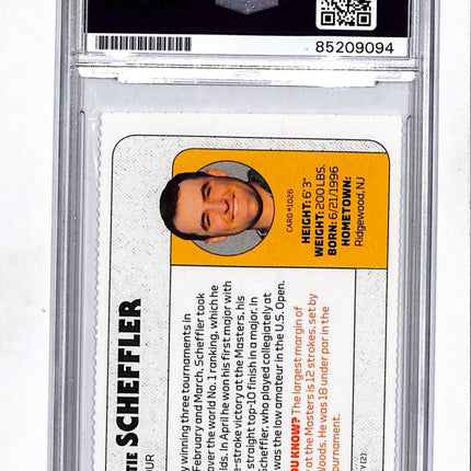 2022 Sports Illustrated Kids Scottie Scheffler #1026 Auto Psa 10 Auto