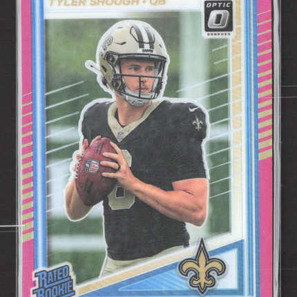 2025 Panini Donruss Optic Prizm Tyler Shough #223 Pink
