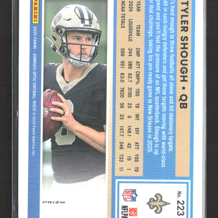 2025 Panini Donruss Optic Prizm Tyler Shough #223 Pink
