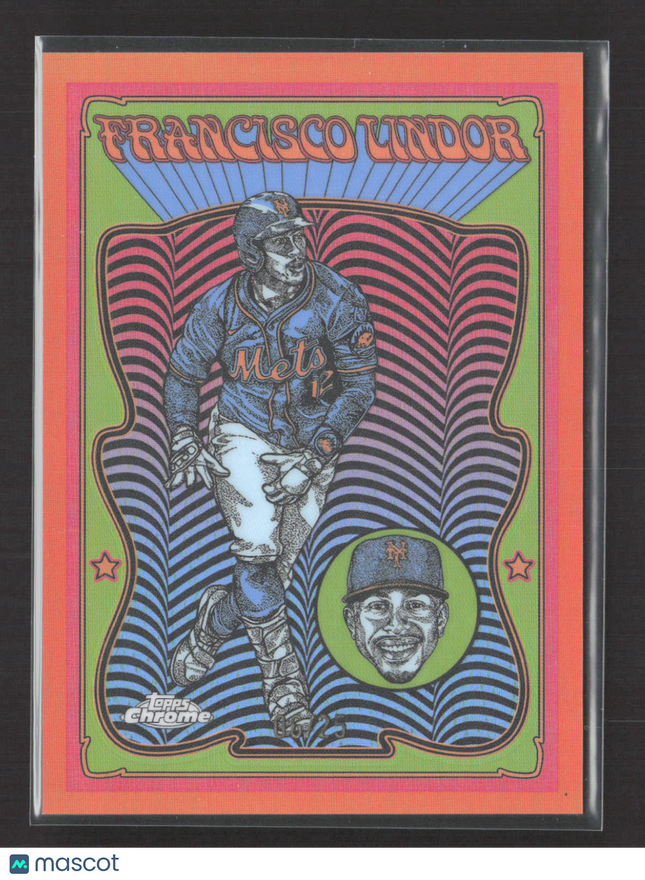 2025 Topps Chrome Ultra Violet All-Stars Francisco Lindor #UV-8 Orange /25