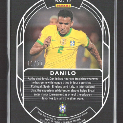 2021 Panini Obsidian Pitch Black Danilo #11 11/11