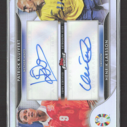 2024 Topps Finest Road to UEFA Euro Henrik Larsson Patrick Kluivert Dual Auto