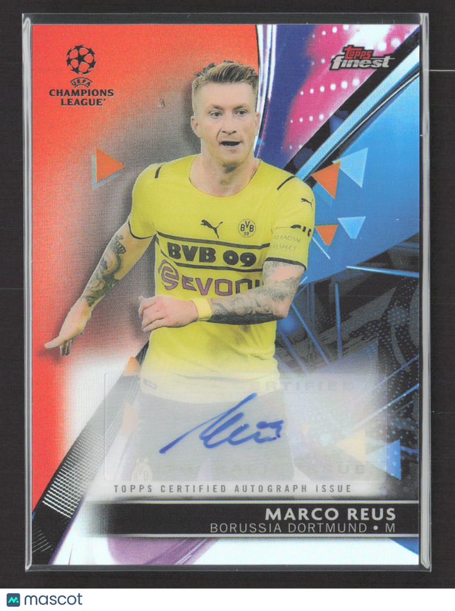 2022 Topps Finest UEFA Champions League Marco Reus #BA-MR 13/25 Auto Orange