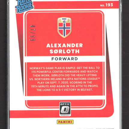 2021 Panini Donruss Optic Soccer Alexander Sorloth #193 Blue 47/99