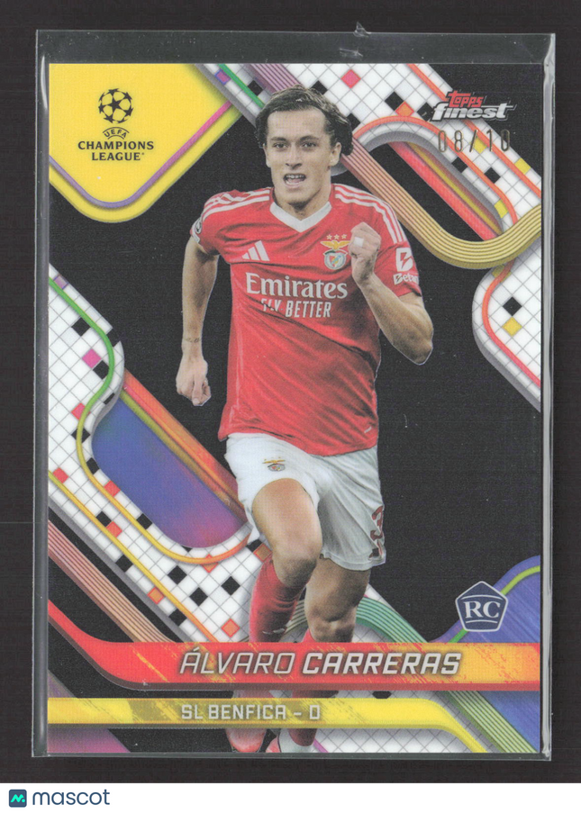 2025 Topps Finest Álvaro Carreras #85 08/10 RC Black Refractor