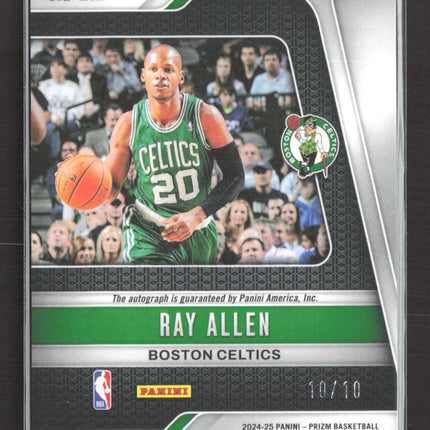 2024 Panini Prizm Ray Allen #SIG-RYA Gold 10/10 Auto