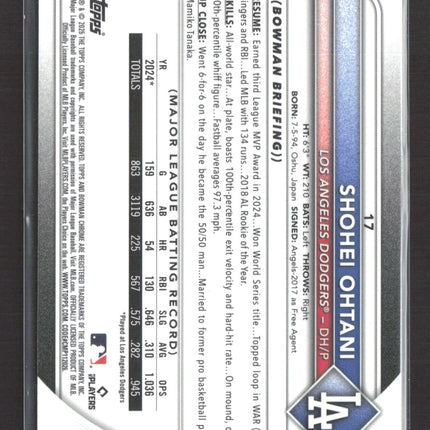 2025 Bowman Chrome Shohei Ohtani #17 Geometric Refractor /499