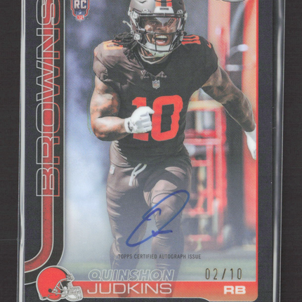 2025 Topps Chrome Quinshon Judkins #RA-QJ Black 02/10 RC Auto