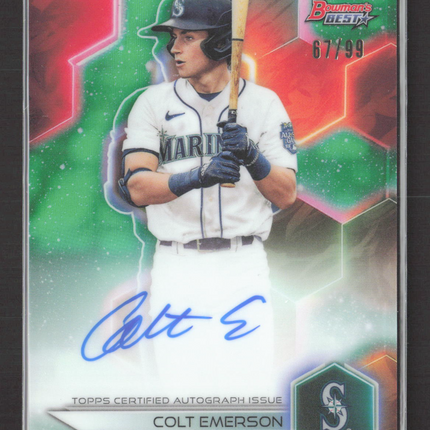 2023 Bowman's Best Colt Emerson #B23-CE 67/99 Auto Green Refractor