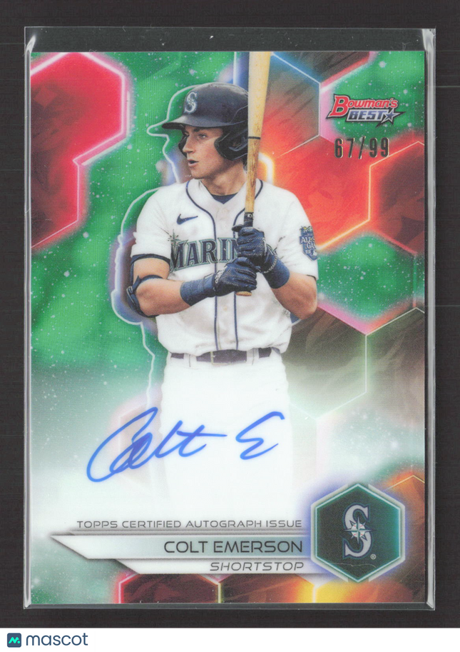 2023 Bowman's Best Colt Emerson #B23-CE 67/99 Auto Green Refractor