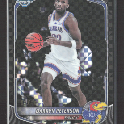 2025 Bowman Chrome University Darryn Peterson #BCP-2 Black Xfractor 03/10 1st