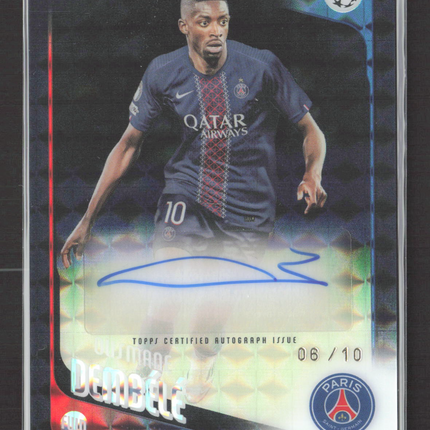 2026 Topps Chrome UEFA Club Competitions Ousmane Dembele #CA-OD Black /10 Auto
