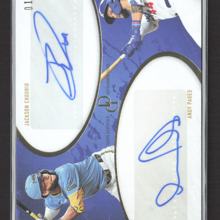 2025 Topps Dynamic Duals Jackson Chourio Andy Pages #34D 01/25 Auto