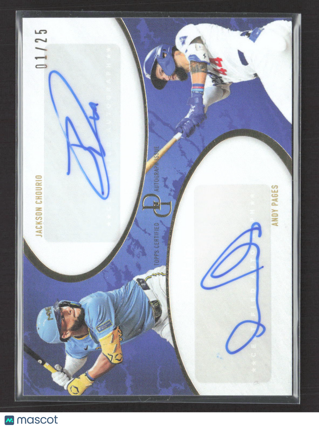 2025 Topps Dynamic Duals Jackson Chourio Andy Pages #34D 01/25 Auto