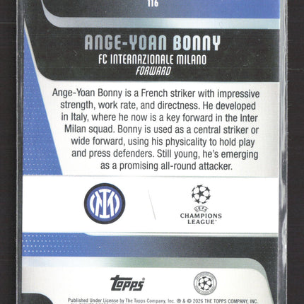 2026 Topps UEFA Champions League Ange-Yoan Bonny #116 10/10 Black