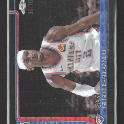 2025 Topps Chrome Shai Gilgeous-Alexander #141 Black Pulsar Refractor 08/10