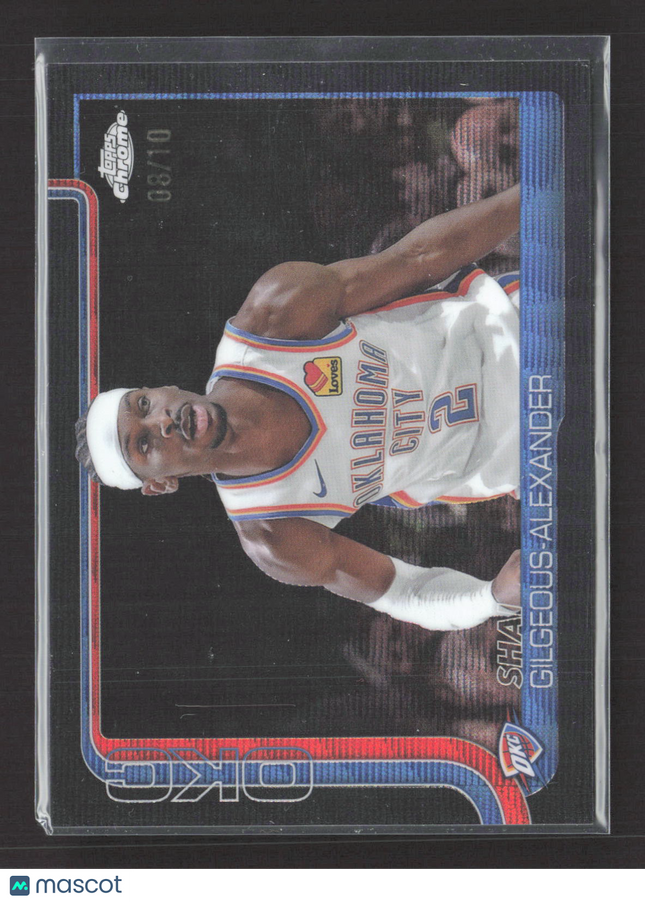 2025 Topps Chrome Shai Gilgeous-Alexander #141 Black Pulsar Refractor 08/10