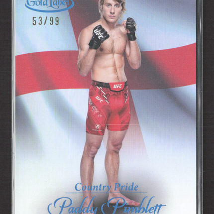 2024 Topps Gold Label UFC Country Pride Paddy Pimblett #CP-20 53/99