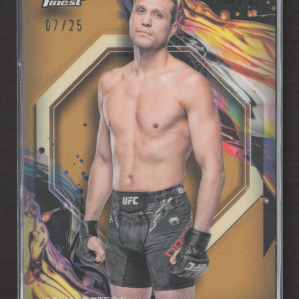 2024 Topps Finest UFC Brian Ortega #177 Gold Refractor 07/25