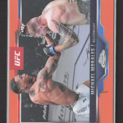 2025 Topps Chrome UFC Michael Morales #127 Orange Refractor 24/25