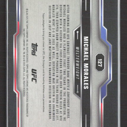 2025 Topps Chrome UFC Michael Morales #127 Orange Refractor 24/25