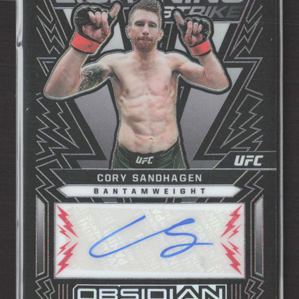 2023 Panini Chronicles Obsidian Lightning Strike Cory Sandhagen #OL-CSH Auto