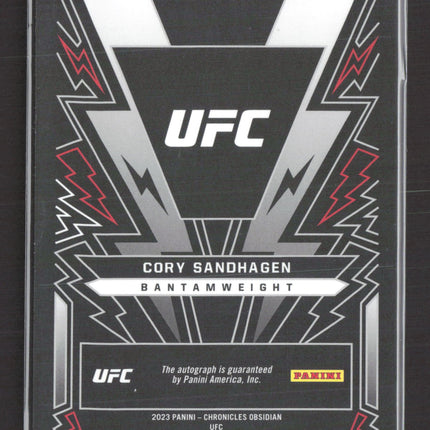 2023 Panini Chronicles Obsidian Lightning Strike Cory Sandhagen #OL-CSH Auto