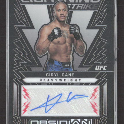 2023 Panini Chronicles Obsidian Lightning Strike Ciryl Gane #OL-CGN Auto