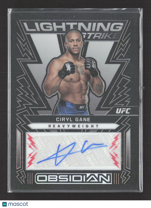 2023 Panini Chronicles Obsidian Lightning Strike Ciryl Gane #OL-CGN Auto