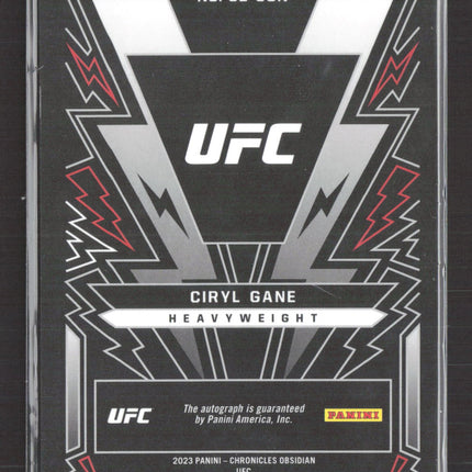 2023 Panini Chronicles Obsidian Lightning Strike Ciryl Gane #OL-CGN Auto