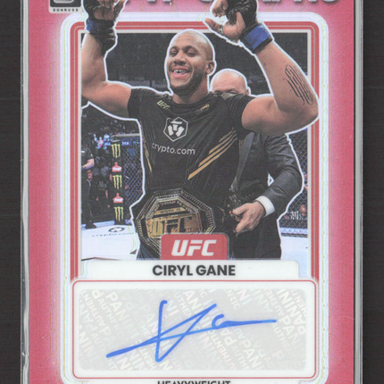 2023 Panini Donruss Optic Prizm Opti-Graphs Ciryl Gane #OG-CGN Red 005/199 Auto