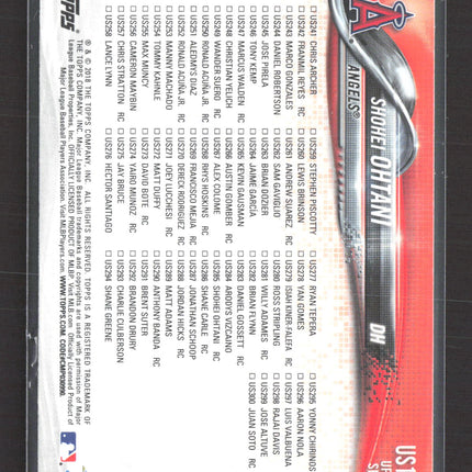 2018 Topps Update Series Shohei Ohtani #US189 RC