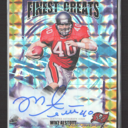 2025 Topps Finest Finest Greats Mike Alstott #FGA-MA Gold Refractor 49/50 Auto