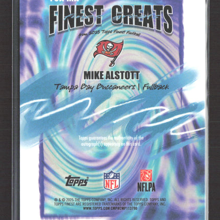 2025 Topps Finest Finest Greats Mike Alstott #FGA-MA Gold Refractor 49/50 Auto