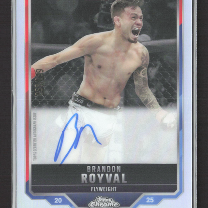 2025 Topps Chrome UFC Brandon Royval #CVA-BR Refractor 058/199 Auto