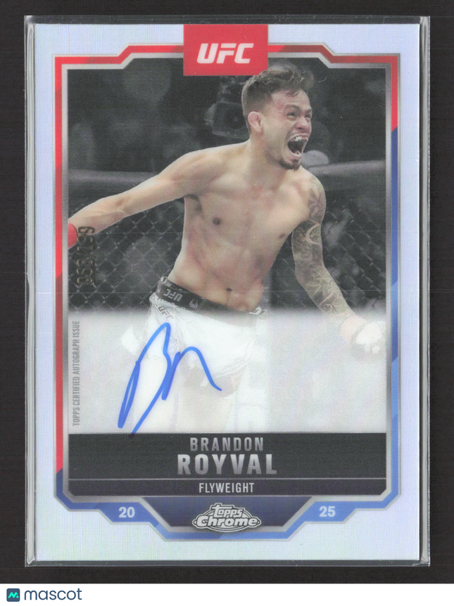 2025 Topps Chrome UFC Brandon Royval #CVA-BR Refractor 058/199 Auto