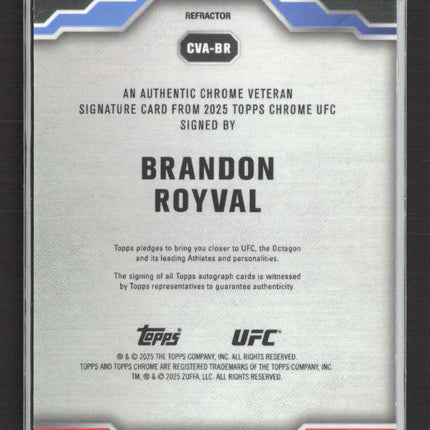2025 Topps Chrome UFC Brandon Royval #CVA-BR Refractor 058/199 Auto