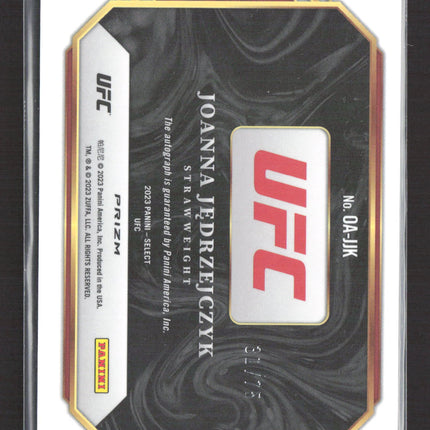 2023 Panini Select Prizm Joanna Jedrzejczyk #OA-JJK Blue 31/75 Auto