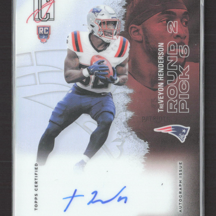 2025 Topps Signature Class TreVeyon Henderson #117 RC Auto Refractor
