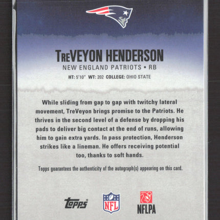 2025 Topps Signature Class TreVeyon Henderson #117 RC Auto Refractor