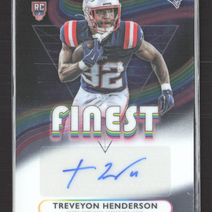 2025 Topps Finest Football TreVeyon Henderson #RFA-TVH RC Auto