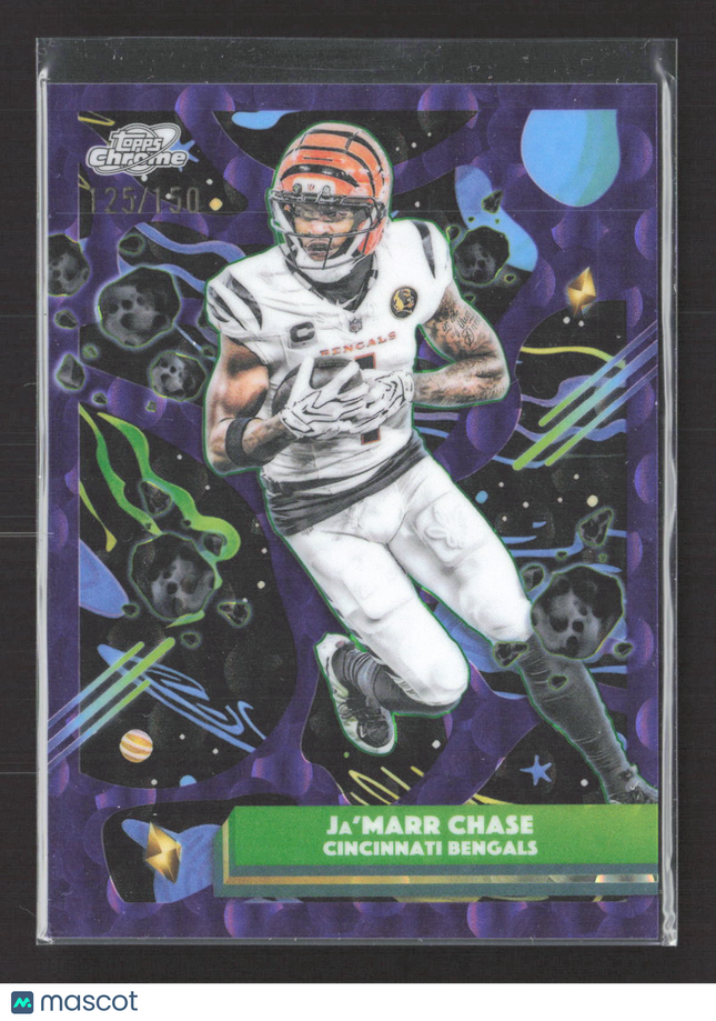 2025 Topps Chrome Cosmic Ja'Marr Chase #20 Purple Nebula /150