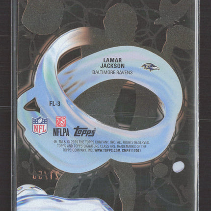 2025 Topps Signature Class FLuidity Lamar Jackson #FL-3 Gold 21/50