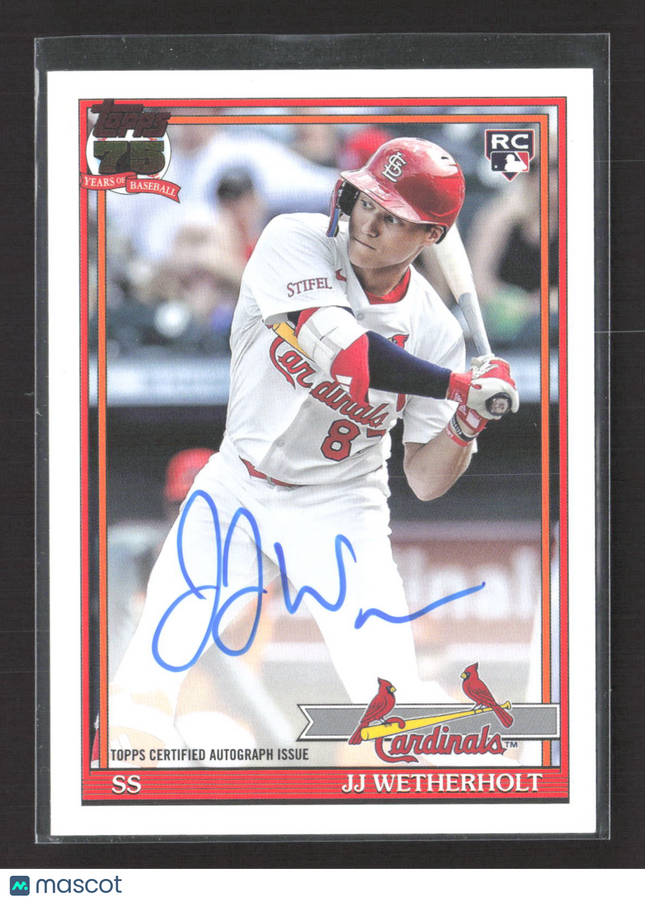 2026 Topps Baseball 1991 Topps Baseball JJ Wetherholt #91A-JJW RC Auto