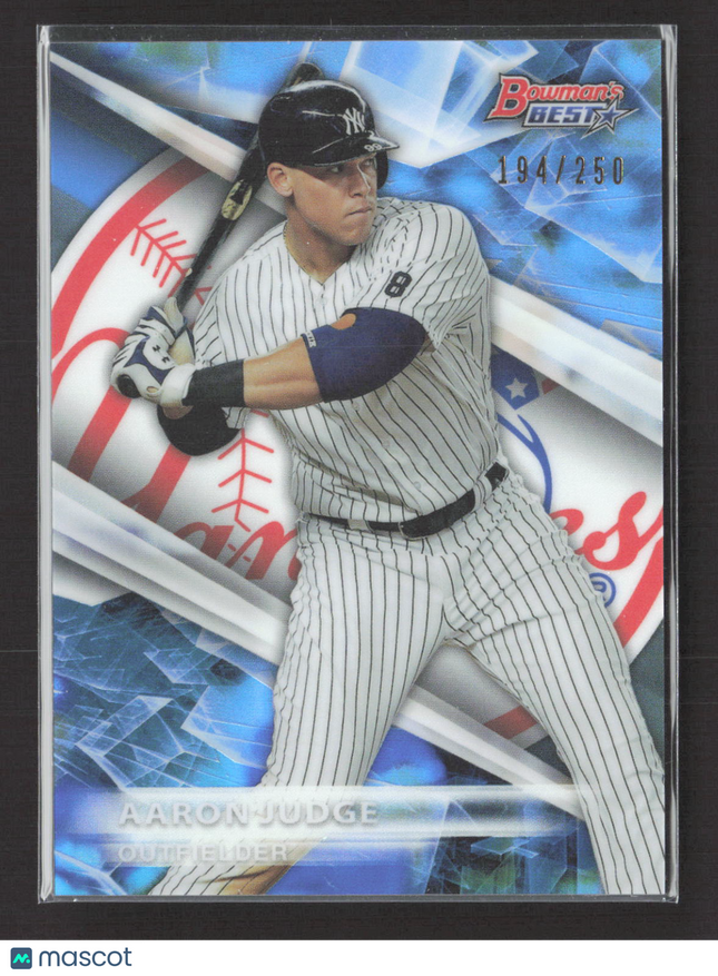 2016 Bowman's Best Aaron Judge #TP-28 Blue Refractor 194/250