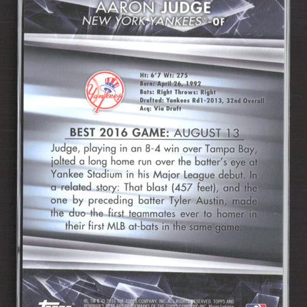2016 Bowman's Best Aaron Judge #TP-28 Blue Refractor 194/250