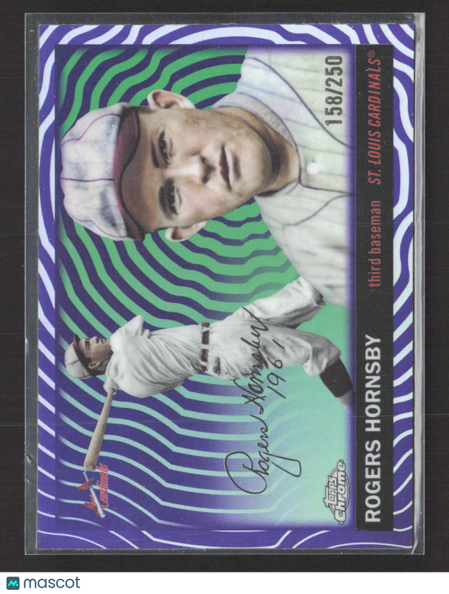 2025 Topps Chrome Platinum Rogers Hornsby #443 Purple Sonar Refractor 158/250