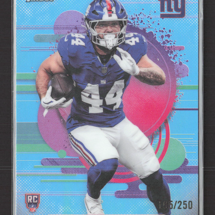 2025 Topps Finest Cam Skattebo #113 Blue RC 105/250