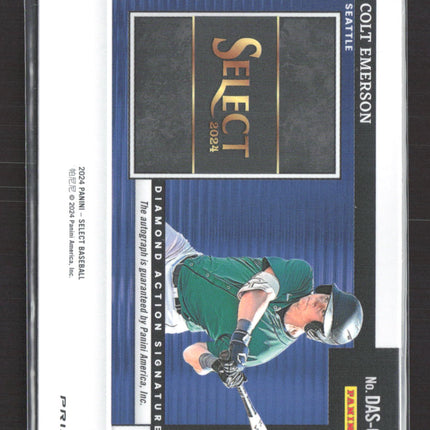 2024 Panini Select Diamond Action Signatures Prizm Colt Emerson #DAS-CE Auto