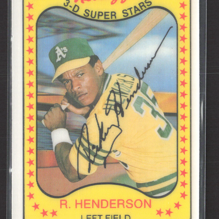 1981 Kellogg's 3-D Super Stars Rickey Henderson #33